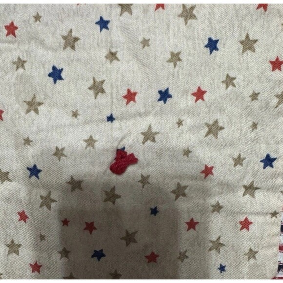 VTG 80 Baby Quilt Granny Handmade Patchwork Blanket Christmas 66x49 Reversible - Picture 3 of 5